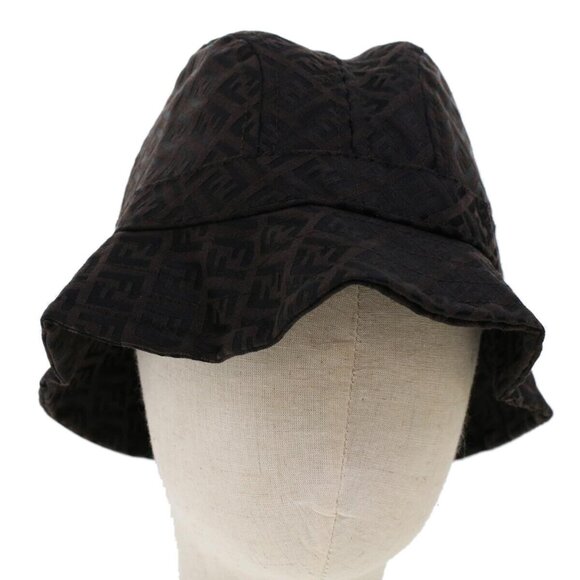 FENDI Zucchino Canvas Hat M Brown Auth - Picture 1 of 14
